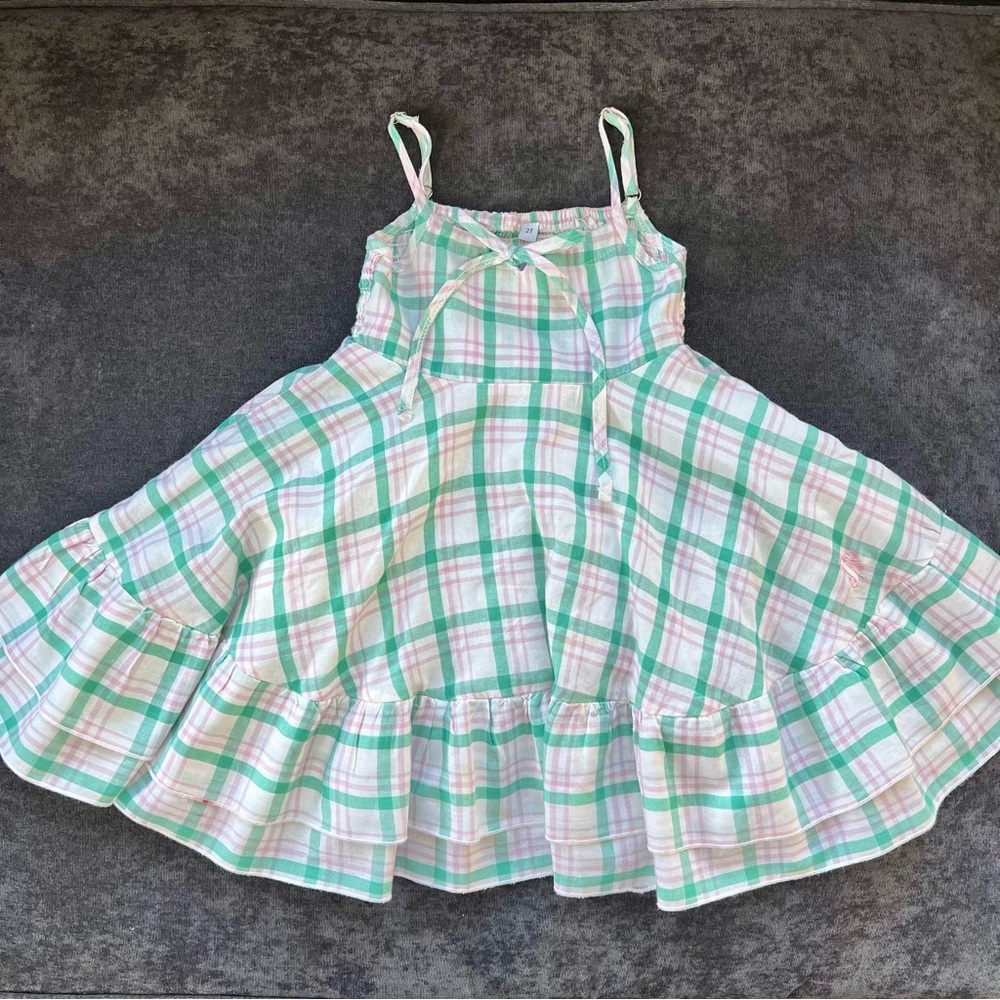 Jane + Jo Day Dress in Meadow Plaid Size 2T